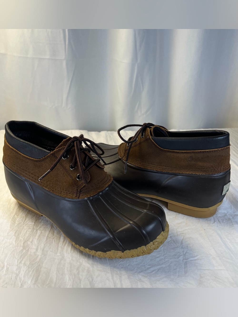 Creekside Men's sz10 Steel Shank Boots - Suede Rubber Lace-Up Waterproof Outdoor